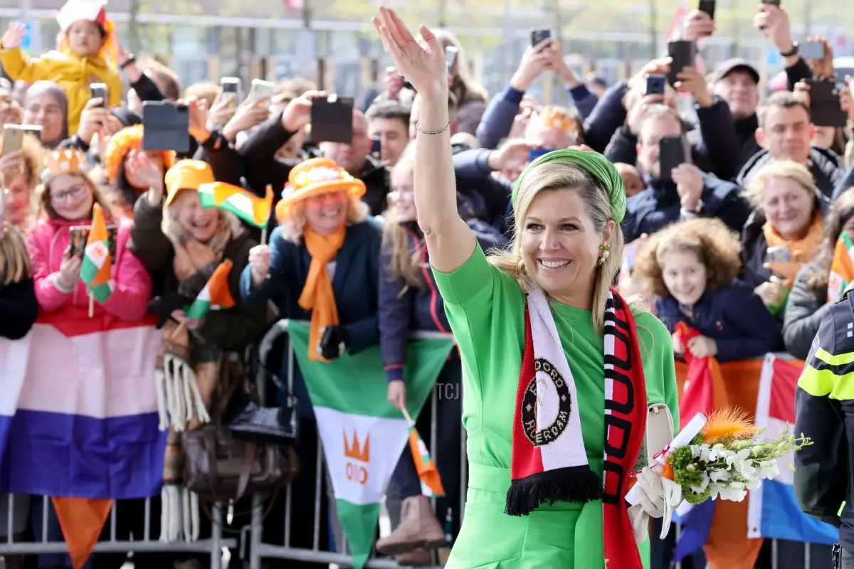 La regina Maxima dei Paesi Bassi celebra la Giornata del Re a Rotterdam, 27 aprile 2023 (Andreas Rentz/Getty Images)